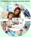 Solid Pick Portable Mini Sewing Machine For Beginners Featuring 12 Built In Stitches And Easy Hook Up Foot Pedal With A Complete 42 Piece Accessory Kit For Instant Quick Fixes And Chill Weekend Sewing Sessions with sewing projects.
