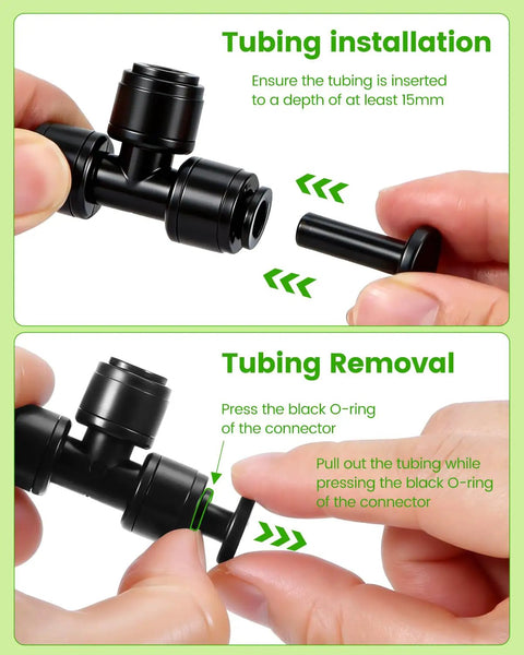 Instructions for using 60 Pack Quick Connect 1/4 Inch End Cap Fittings For Drip Irrigation Systems Sealing And Leak Proof End Caps