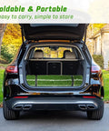 Oversized 6 By 4 Ft Golf Hitting Mat For Driver And Iron Practice indoor outdoor pro grade turf folded in SUV trunk