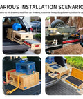 Heavy Duty Locking Drawer Slides 10 To 60 Inch Extension, 250 Lb Load Capacity, Silent Smooth Operation, Tough As Nails Rust Resistant Steel With Ball Bearing Rails For Kitchen, Garage, And Workshop Cabinets used in RV and car drawers