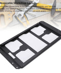 All In One Packout Mounting Plate For Aluminum And Steel Tool Boxes, Wall Or Floor Install, shown with modular layout.