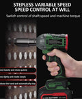 Klanata Cordless Brushless Impact Wrench 20V 1/2-Inch Drive with variable speed control and 4Ah battery in use.