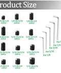 Image of Beefy 535 Piece Set Screw Kit With Metric And SAE Sizes, screws and hex wrenches displayed in various sizes.