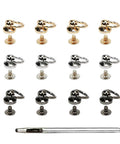 Heavy Duty Brass Ball Studs And Smooth Rotating D Rings To Freshen Up Your Leather Totes Wallets And Phone Covers For Dope Diy Hardware Builds Now in gold and silver finishes with a screwdriver tool.