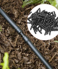 150 Pieces One Quarter Inch Straight Barbed Irrigation Connectors Fittings For Drip System Garden Tubing close-up