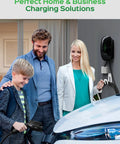 Family using Fast Level 2 EV Charger 40 Amp 240V with NEMA 14-50 Plug, 23 Foot Premium Cable for high speed charging