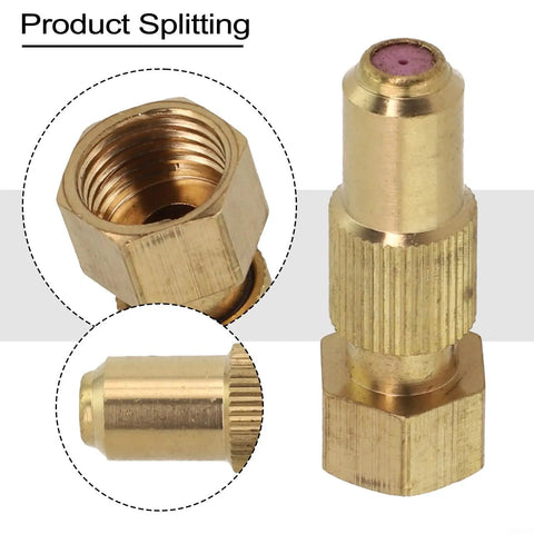 High Pressure Adjustable Copper Spray Nozzle For Agricultural Sprayers Farm Ready Irrigation And Crop Protection One Point Five Hole Easy Turn Control Pro Grade Watering Solution For Efficient Field Spraying showing split parts and details