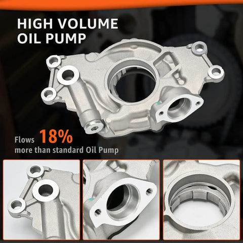 Beefed Up High Volume Oil Pump Timing Chain Kit With Gaskets M295HV for Chevy GM V8 LS Engines, close-up with details