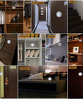 3 Pack Motion Sensor LED Night Lights Indoor Magnetic Stick On Battery Powered Under Cabinet Lighting For Home Kitchen Hallway Closet Stairway Bathroom