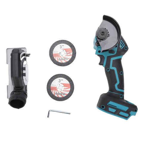 Tough As Nails Cordless Mini Circular Saw 3 Inch 19000RPM Battery Powered Cut Off Workhorse with dual blades and tools.