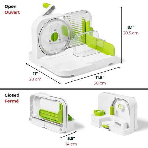 Top Notch Manual Rotary Deli Slicer With A Six Point Five Inch Serrated Blade And Dead Simple Thickness Tweaks Plus Bonus Two In One Peeler For Hassle Free Carving Of Meats Cheeses Bread And Big Loaves