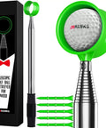 Telescopic Golf Ball Retriever 12 Foot And 9 Foot Stainless Steel Shaft With Two Sided Pickup Unbreakable Head Easy Retrieval