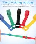 Ditch The Cord Chaos And Snag These Ridiculous 100 Piece Reusable Nylon Cable Ties Color Coded Wire Organizers for easy color coding.