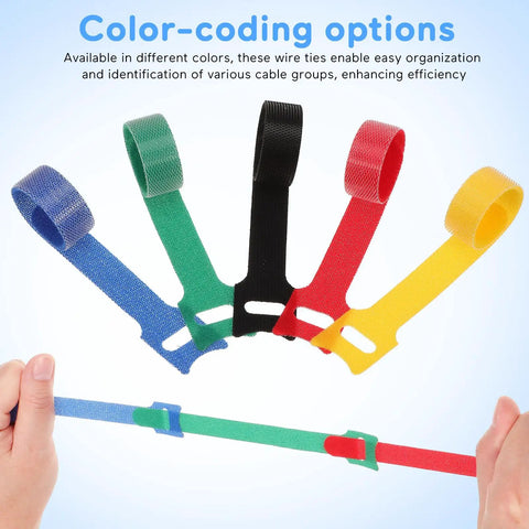 Ditch The Cord Chaos And Snag These Ridiculous 100 Piece Reusable Nylon Cable Ties Color Coded Wire Organizers for easy color coding.