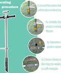 42 Inch Pro Grade Soil Sampler Probe With 304 Stainless Steel Build Ejector And Foot Pedal Reusable Sample Bag T Style Handle usage steps
