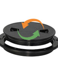 Rock Solid Two Pack Black 4 Inch Round Non Slip Marine Deck Hatch With Detachable Cover And Top Shelf Rubber Seal For Yachts Boats Kayaks And Rv Uv Resistant Abs top view with rotating arrows