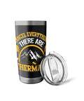 Insulated Stainless Steel Tumbler For Glider And Sailplane Pilots, Soaring Aviation Enthusiast Gift with lid, mountain design
