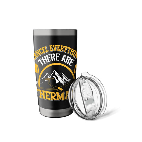 Insulated Stainless Steel Tumbler For Glider And Sailplane Pilots, Soaring Aviation Enthusiast Gift with lid, mountain design