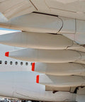 Close-up of wing details on One Hundred Forty Four Scale Airbus A380 Advanced Model Kit With 163 Pieces, Requires Assembly