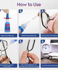 How to use Clear Glasses Frames Glue For A Fast Fix And Bonding, Instant Strong Adhesive for repairing eyeglass frames.