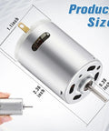 12V DC RV Vent Fan Motor With Round Shaft Compatible With Ventline BVD0218-00 Ventadome Lids And Accessories, size dimensions shown