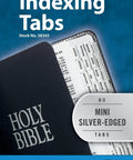 Straight Up Supercharge Your Bible Study With These Rock Solid Silver Edged Tabs Self Adhesive Mini Index Stickers For Compact Personal Study Bibles Old And New Testament Book Markers With Guide, displaying 80 mini silver-edged Bible tabs.