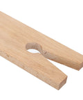 Close-up of Wooden Jewelers Bench Pin Slotted Jewelry Work Holder for Ring Polishing and Soldering on Desktop Workbench Vise