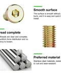 Crib Hardware Replacement Kit With Bed Frame Bolts, Nuts, Wooden Dowel Pins And Barrel Nuts, Hex Socket Cap Screws For Beds And Headboards, M6x40 50 60 70 80mm, Wrench Included, Heavy Duty Carbon Steel DIY Furniture Repair Kit, smooth thread and steel pins