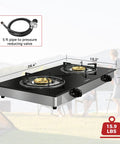 Grillin Ready Portable Double Burner Propane Stove With Auto Ignition, 19,000 BTU Total, 9,500 BTU Each, camping scene
