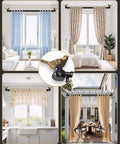 Bird Shaped Curtain Rod Finials Gold Finish Metal Ends For Curtain Rods Easy To Install Set Of 2 Durable Rust Resistant Decor For Windows Or Bedroom Adds Elegant Bird Charm To Your Space, gold bird finials on black curtain rod
