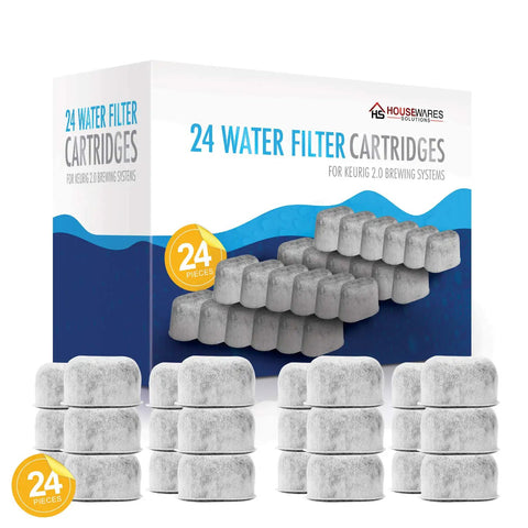 24 Pack Charcoal Water Filter Replacements For Keurig Coffee Makers 2 Point 0 Keep Your Brew Fresh By Reducing Chlorine Odor