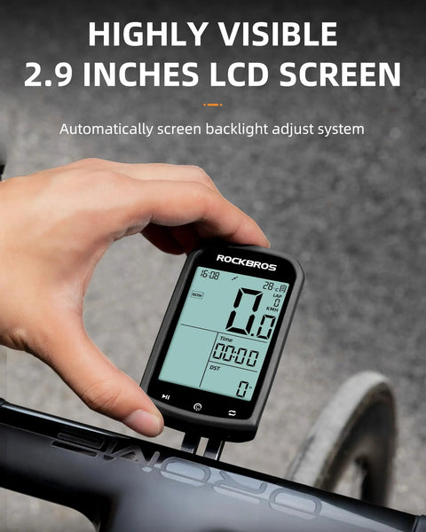 Ride Ready Bike Computer With Four Satellite Systems GPS GLONASS BDS GALILEO ANT Plus Bluetooth Waterproof 2.9 Inch LCD