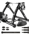 All Weather Indoor Bike Trainer Stand With Magnetic Resistance For Home Gyms Fits 26 To 29 Inch And 700C Wheels Quick Release Skewer