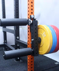 Seated Leg Extension And Curl Machine For Home Gym With Plate Loaded System, adjustable on 80mm rack with colored weight plates