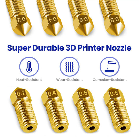 Top Tier Brass Nozzle Replacement Kit For AnkerMake M5 And M5C 3D Printers Built Rock Solid For Clean Runs Dead Simple Swap Zero Stress Setup Legit Reliable Premium Copper Tips 12 Piece Set 0.2 To 0.8 Millimeter