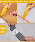 4 Pack Roofing Knives With Fixed Blades Built Tough Heavy Duty Utility Knife Set for cutting cardboard, rope, and opening blade case