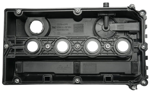 Valve Cover Kit With Gaskets Bolts And Oil Filler Cap For Chevy Cruze Sonic Trax Aveo Saturn Astra Pontiac G3 1.6L 1.8L Replacement Part Numbers 55558673 55564395 264920, top view showing gasket grooves and oil cap location.