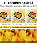 No Fuss Autofocus Digital Microscope With A 2.8 Inch IPS Screen For Quick Sharp Focus And Photo Capture Dual LED Illumination For Clear Detail Simple One Button Use That Anyone Can Master Ideal For Students Hobbyists And Makers, handheld over flower
