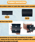 Assembly instructions for Heavy-Duty Wall Mount Ladder Hooks For Storage And Wheelbarrow Hangers For Garage Walls, Parts A and B shown.