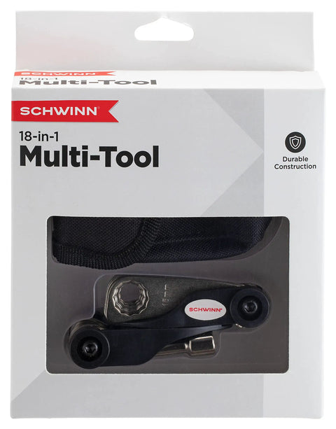 Package of 18 Function Bike Repair Tool Kit With Wrenches, Screwdrivers And Tire Levers