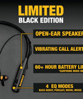 Rugged 2In1 Neckband Bluetooth Headphones With Built In Speakers For Worksites And Outdoors, featuring open-ear speaker and vibrating call alerts