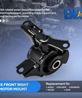 Front Right Engine Motor Mount For Honda Accord 1998 Through 2002 V6 3.0L Odyssey 99 Through 04 Acura CL And TL Rock Solid Bolt On Replacement A6552 Em8974 Daily Driver detailed view of steel motor mount with rubber isolator