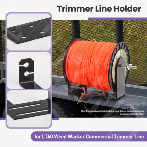 Built Tough Stainless Steel Weedeater Trim Line Spool Holder Rack With Hardware Adjustable Bracket for 3 to 5 lb reels