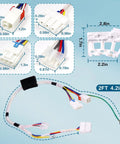 Washing Machine Multi Wire Motor Harness And Rotor Position Sensor Assembly Replacement For LG And Kenmore Washers 6877ER1016F And 6501KW2002A, 2ft wiring assembly