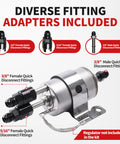 Quick disconnect fittings and adapters in 6AN 25 Ft PTFE Fuel Line Kit For LS Swap EFI E85 Nylon Stainless Steel Braided Fuel Hose