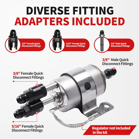 Quick disconnect fittings and adapters in 6AN 25 Ft PTFE Fuel Line Kit For LS Swap EFI E85 Nylon Stainless Steel Braided Fuel Hose