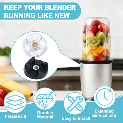 4 Pack MB1001 Blender Gear Replacement Set Compatible With MB1001 Model Includes Two Plastic Motor Base Gears And Two Rubber Under Blade Gears Blade Not Included Easy Install Plug And Play 120V 60Hz 250W
