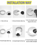 Installation guide for 3 Pack Satin Nickel Metal Cable Grommets For Desk And Office Wire Management, Heavy Duty Zinc Alloy Cord Hole Covers