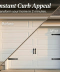 Before and after of Garage Handle And Hinge Magnets Set Of 6 For Steel Doors Decorative Magnetic Hardware installation