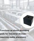 4 Pack Beefy Heavy Duty Rubber Anti Vibration Pads 50x50x40 Mm 2x2x1.6 Inches For Washing Machines Dryers Refrigerators AC Units Treadmills Furniture Legs And Industrial Machinery Home Office Gym Use black rubber pad for industrial equipment
